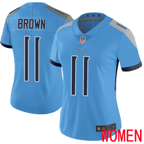 Tennessee Titans Limited Light Blue Women A.J. Brown Alternate Jersey NFL Football 11 Vapor Untouchable